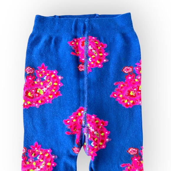 Oilily Ruffled Organic Sweat Dress and Jacquard Tights, Size 104 ( 4T), Blue - Picture 13 of 16